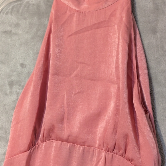 ZARA Silk Effect High Neck Cut Out Midi Dress Size‎ XS - Picture 7 of 7